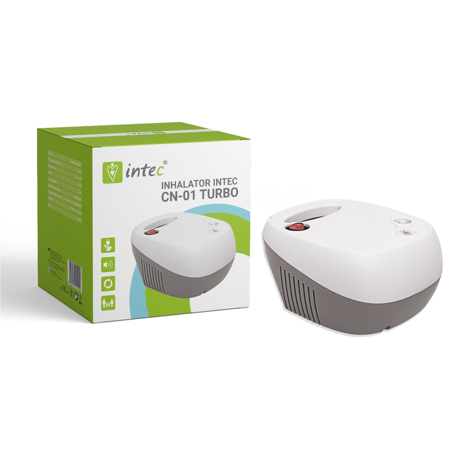 Intec CN-01 Turbo Inhalator Nebulisator Kompressor Inhalator För Vuxna Och Barn Inklusive Munstyckesmask För Barn Och Vuxna