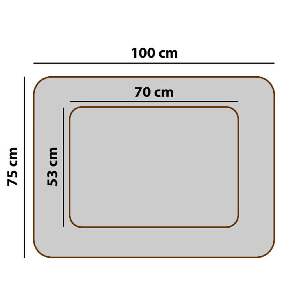 Mestizo Valencia Ortopedisk Djursäng Hundkorg Hundsoffa Överdrag Vattentät Polyestertyg Cordura  100 x 75 cm