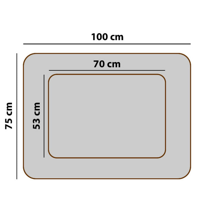 Mestizo Valencia Ortopedisk Djursäng Hundkorg Hundsoffa Överdrag Vattentät Polyestertyg Cordura  100 x 75 cm