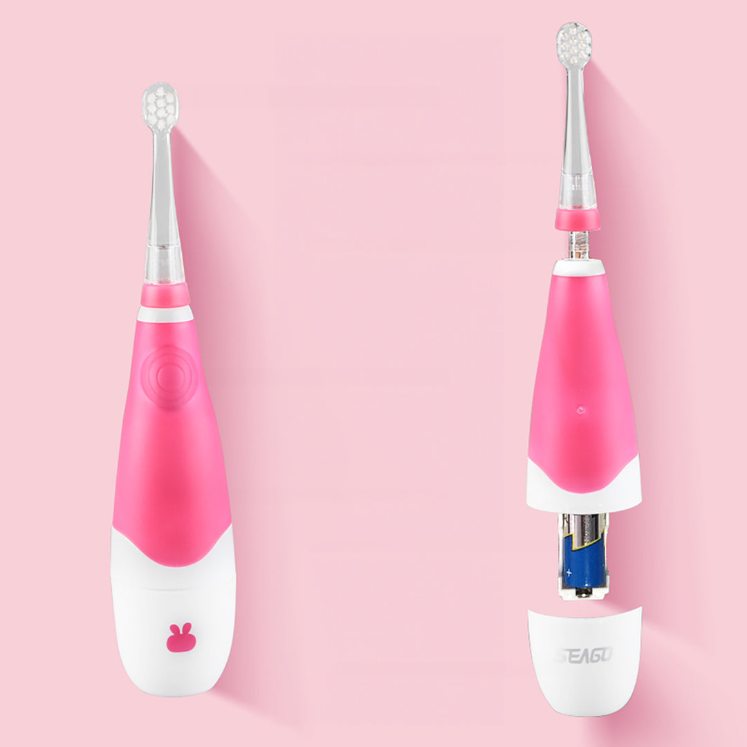 SEAGO Sonic-tandborste för barn, rosa, 1xAA 1,5V (ingår ej), 4 stift, SG-902 Rosa