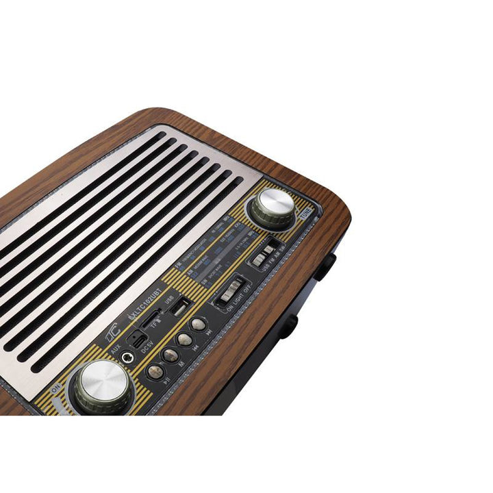 LTC bärbar radio, teleskopantenn, Bluetooth, FM/AM/SW, Olza Retro