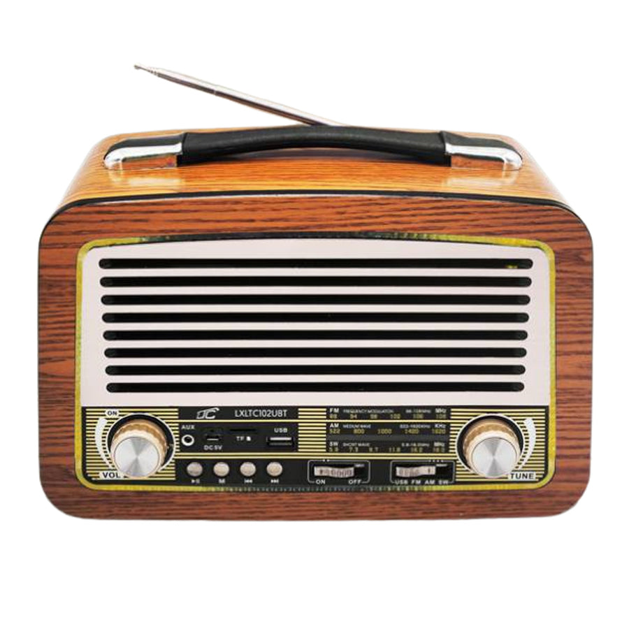 LTC bärbar radio, teleskopantenn, Bluetooth, FM/AM/SW, Olza Retro