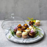 Pasabahce Patisserie Glass Plate with Glass Dome, 32 cm. Elevate your presentation with this elegant combination of glassware.