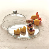 Pasabahce Patisserie Glass Plate with Glass Dome, 32 cm. Elevate your presentation with this elegant combination of glassware.