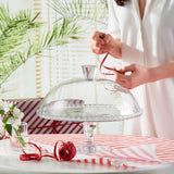 Pasabahce Patisserie Glass Plate with Stand and Lampshade, 32 cm. Elevate your presentation with this uniquely designed glassware.