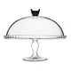 Pasabahce Patisserie Glass Plate with Stand and Lampshade, 32 cm. Elevate your presentation with this uniquely designed glassware.